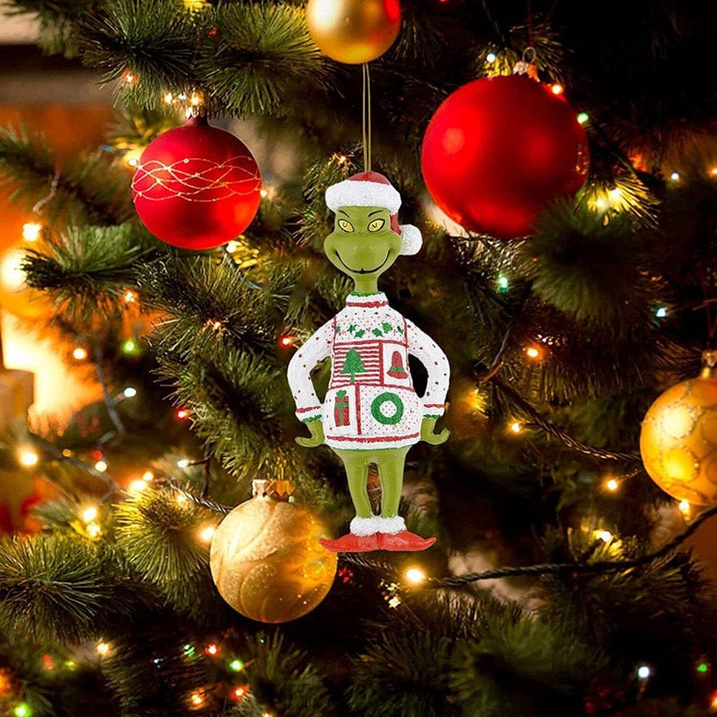Christmas Grinch Ornaments,Grinch Stole Christmas,Grinch Decorations for Christmas Tree,Merry Christmas Hanging Decor  BINGPAW   