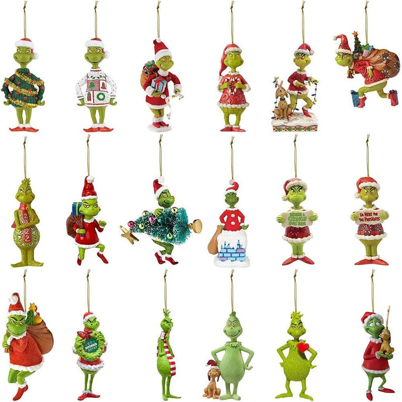 Christmas Grinch Ornaments,Grinch Stole Christmas,Grinch Decorations for Christmas Tree,Merry Christmas Hanging Decor  RAML   