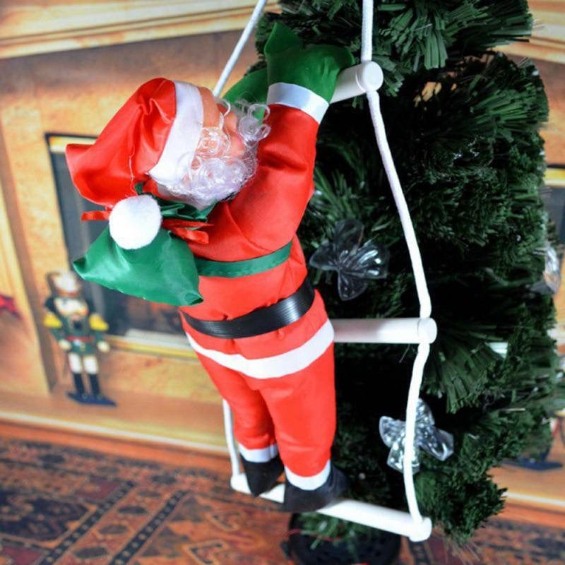 Christmas Hanging Decoration Santa Claus Climb Ladder Hanging Decoration Festival Party Supplies  Popvcly 30 cm 1 Person 