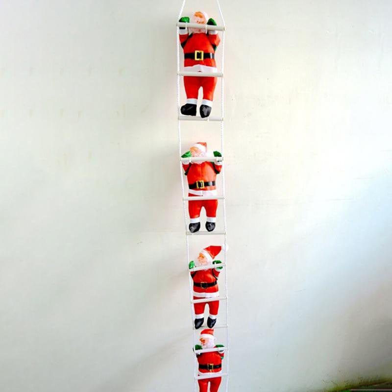 Christmas Hanging Decoration Santa Claus Climb Ladder Hanging Decoration Festival Party Supplies  Popvcly 20 cm 4 Person 