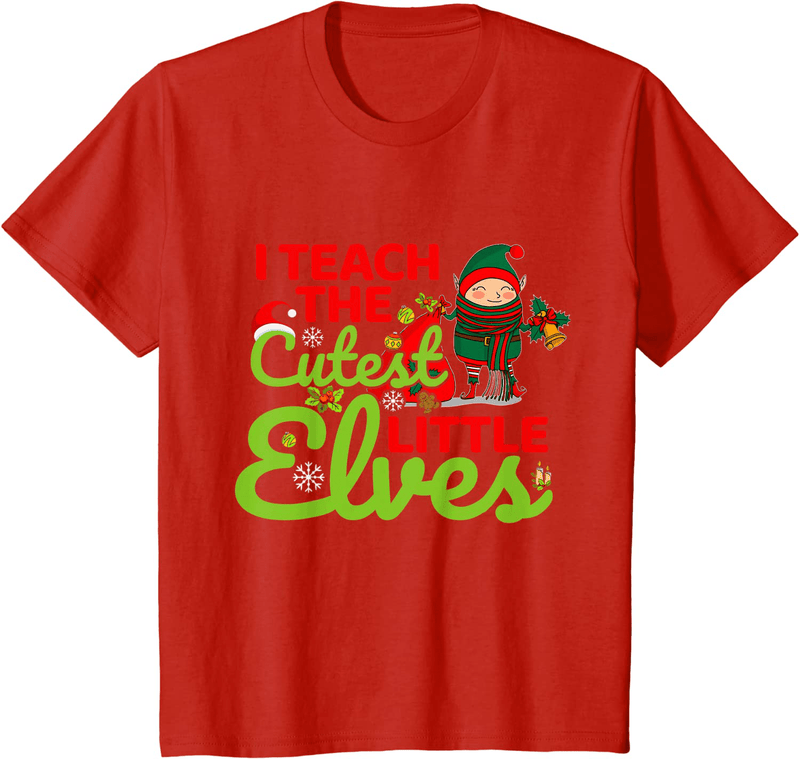 Christmas I Teach the Cutest Little Elves Teacher Funny Xmas T-Shirt Home & Garden > Decor > Seasonal & Holiday Decorations& Garden > Decor > Seasonal & Holiday Decorations BORN Red Youth Kids 2