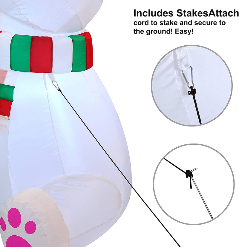 Christmas Inflatable Decoration 6 ft Polar Bear Christmas Tree Inflatable with Build-in LEDs Blow Up Inflatables for Christmas Party Indoor, Outdoor, Yard, Garden, Lawn, Winter Decor, Holiday Season Home & Garden > Decor > Seasonal & Holiday Decorations& Garden > Decor > Seasonal & Holiday Decorations Joyin Inc   