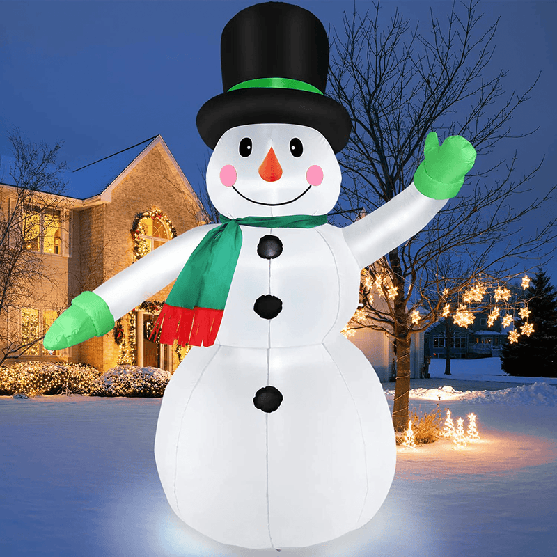 Christmas Inflatables Snowman Outdoor Yard Decorations, Christmas Blow Up Decoration, 4 FT Inflated Snowman with LED Lights, IP44 Weather Proof, Xmas Kids Gift for Winter Holiday Garden Lawn Patio Home & Garden > Decor > Seasonal & Holiday Decorations& Garden > Decor > Seasonal & Holiday Decorations Thanger 7 FT  