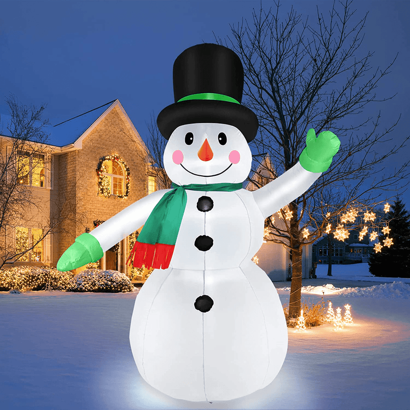 Christmas Inflatables Snowman Outdoor Yard Decorations, Christmas Blow Up Decoration, 4 FT Inflated Snowman with LED Lights, IP44 Weather Proof, Xmas Kids Gift for Winter Holiday Garden Lawn Patio Home & Garden > Decor > Seasonal & Holiday Decorations& Garden > Decor > Seasonal & Holiday Decorations Thanger 4 FT  