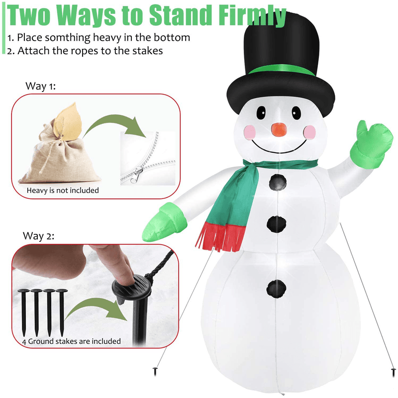 Christmas Inflatables Snowman Outdoor Yard Decorations, Christmas Blow Up Decoration, 4 FT Inflated Snowman with LED Lights, IP44 Weather Proof, Xmas Kids Gift for Winter Holiday Garden Lawn Patio Home & Garden > Decor > Seasonal & Holiday Decorations& Garden > Decor > Seasonal & Holiday Decorations Thanger   
