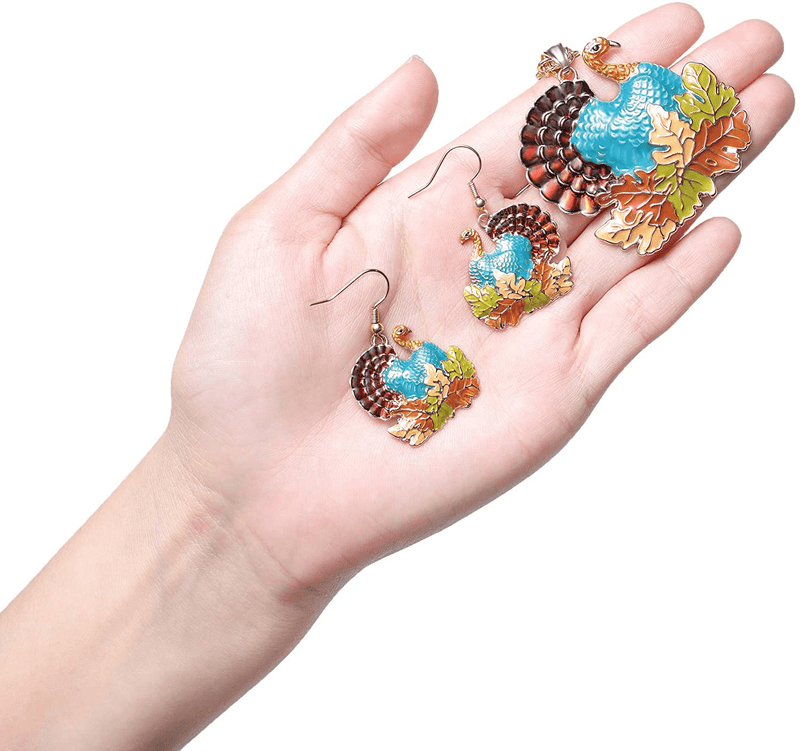 Christmas Jewelry Sets For Women Girls, Glitter Rhinestone Enameled Thanksgiving Xmas Holiday Jewelry Pendant Necklace Brooches Pins Dangle Earrings Set Home & Garden > Decor > Seasonal & Holiday Decorations& Garden > Decor > Seasonal & Holiday Decorations M MIRACULOUS GARDEN   