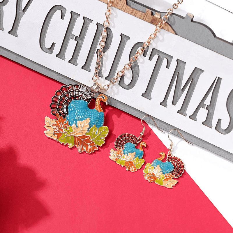 Christmas Jewelry Sets For Women Girls, Glitter Rhinestone Enameled Thanksgiving Xmas Holiday Jewelry Pendant Necklace Brooches Pins Dangle Earrings Set Home & Garden > Decor > Seasonal & Holiday Decorations& Garden > Decor > Seasonal & Holiday Decorations M MIRACULOUS GARDEN   
