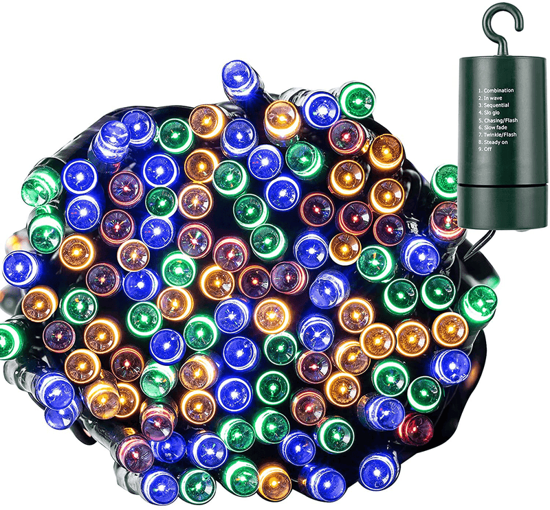 Christmas Lights for Xmas Trees,67 FT 200 LED Battery Operated String Lights with auto Timer，Waterproof 8 Mode Functions Multicolor Lights for Home, Garden, Party and Holiday Decoration Colored Home & Garden > Decor > Seasonal & Holiday Decorations& Garden > Decor > Seasonal & Holiday Decorations Senjie   