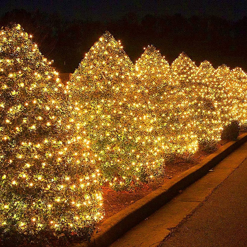 Christmas Lights, LED Christmas Net Lights Outdoor, Waterproof Christmas Net Lights, 192 LED 9.8 FT X 6.6 FT 8 Modes Plug In, Decor for Bushes Garden Party Xmas Tree