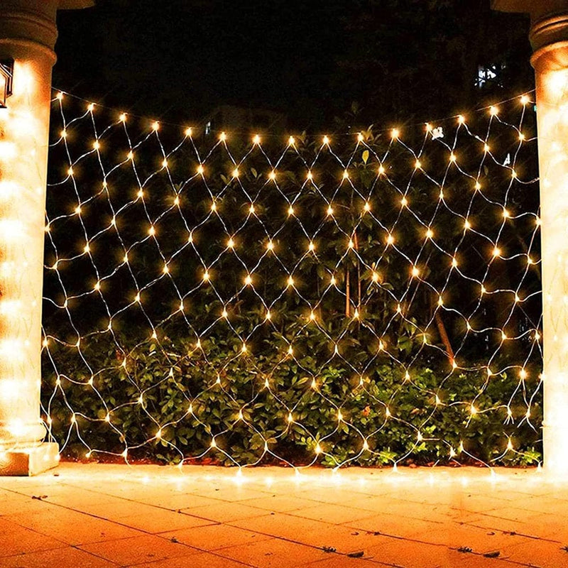 Christmas Lights, LED Christmas Net Lights Outdoor, Waterproof Christmas Net Lights, 192 LED 9.8 FT X 6.6 FT 8 Modes Plug In, Decor for Bushes Garden Party Xmas Tree