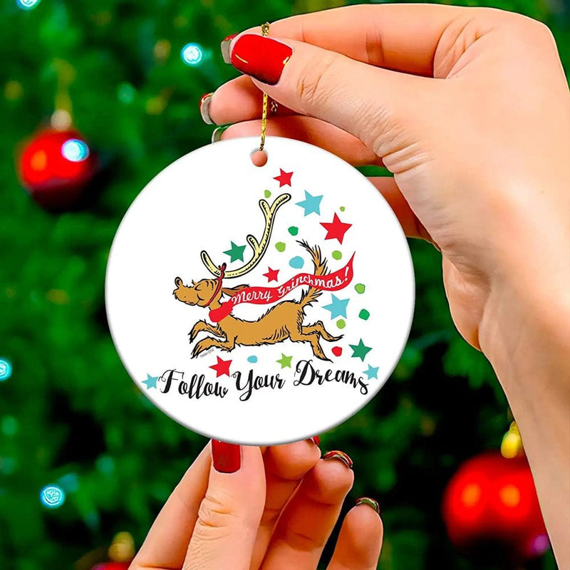 Christmas Ornaments-Reindeer Christmas Tree Decorations, Wishes Gift for Christmas Party, Double-Sided Personalized Christmas Ornaments 2022  SESIIduo   
