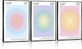 Colorful Angel Number Canvas Wall Art 3 Piece Abstract Gradient Aura Aesthetic Poster Positive Affirmations Quotes Prints Painting Pastel Minimalist Y2K Wall Decore for Office Bedroom 12X16In Unframed Home & Garden > Decor > Artwork > Posters, Prints, & Visual Artwork Generic White 12x16in-Unframed 