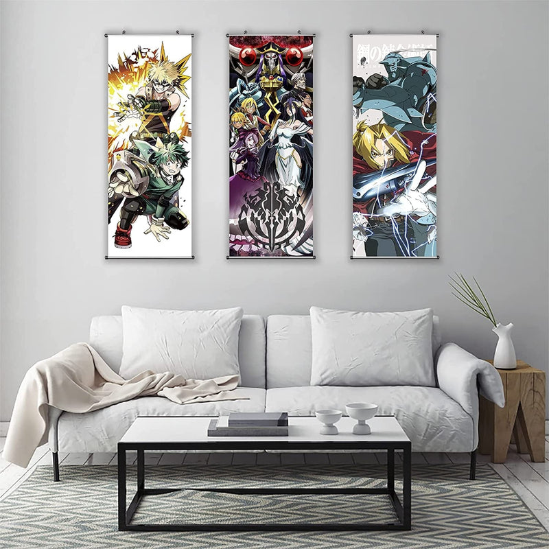 Cosinstyle Anime Scroll Poster for Series Character Pattern - Fabric Prints 100 Cm X 40 Cm | Premium and Artistic Anime Theme Gift | Japanese Manga Hanging Wall Art Room Decor Home & Garden > Decor > Artwork > Posters, Prints, & Visual Artwork CosInStyle   