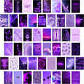 CY2SIDE 50PCS Black White Aesthetic Picture for Wall Collage, 50 Set 4X6 Inch, Chic Collage Print Kit, Room Decor for Girls, Vintage Wall Art Prints for Room, Dorm Photo Display, VSCO Posters for Bar Home & Garden > Decor > Artwork > Posters, Prints, & Visual Artwork CY2SIDE Purple  