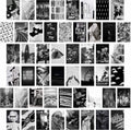 CY2SIDE 50PCS Black White Aesthetic Picture for Wall Collage, 50 Set 4X6 Inch, Chic Collage Print Kit, Room Decor for Girls, Vintage Wall Art Prints for Room, Dorm Photo Display, VSCO Posters for Bar Home & Garden > Decor > Artwork > Posters, Prints, & Visual Artwork CY2SIDE White  