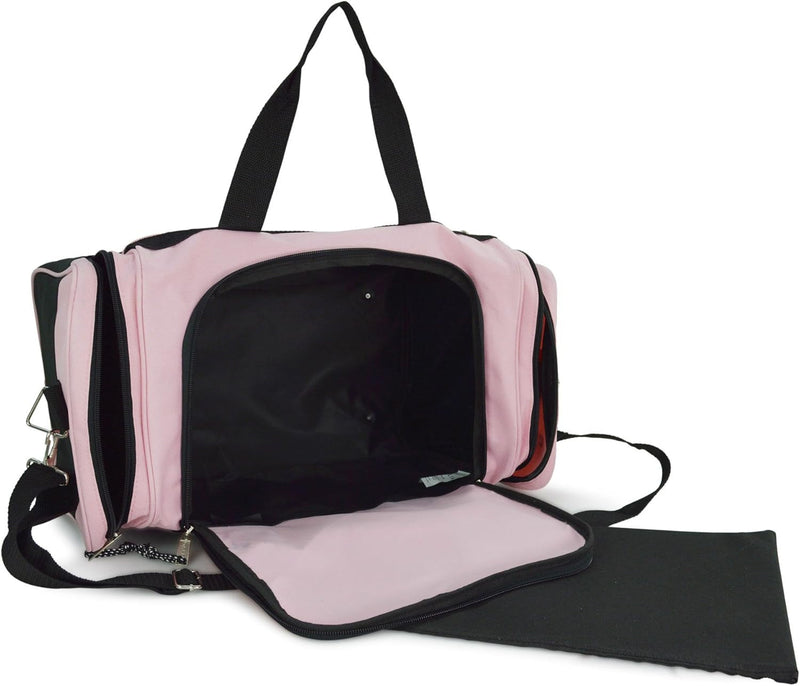 DALIX 21" Blank Sports Duffle Bag Gym Bag Travel Duffel with Adjustable Strap in Pink