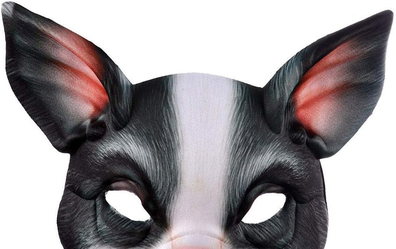 1Pcs Half Face Animal Mask Pig Mask Horror Pig Mask for Halloween Costume Party Cosplay Props