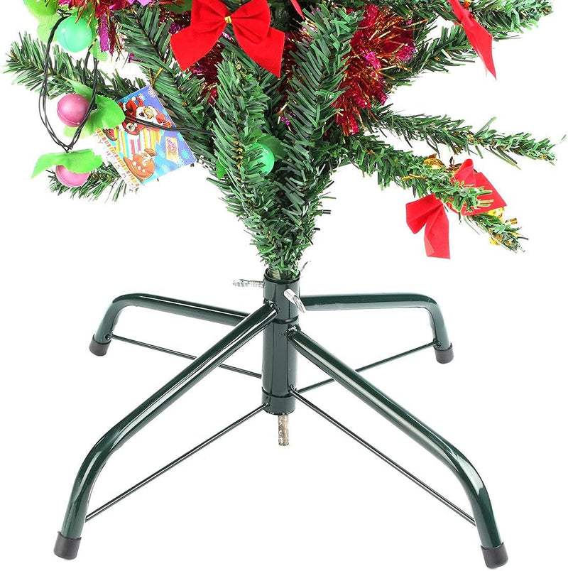 Folding Christmas Tree Stand, Replacement Artificial Xmas Tree Stand Base for 3 Ft to 6 Ft Trees, Fits 0.5-1.25 Inch Pole, Green