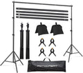 Backdrop Stand Kit 10X6.5Ft Adjustable Photography Photo Studio Background Support System with Carry Bag And,4 Backdrop Clip for Photoshoot,Parties,Wedding,Birthday,Baby Photo Shoot