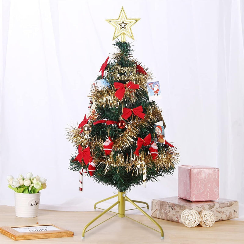 EZYDECOR 19.7" Gold Christmas Tree Stand Solid Metal Christmas Tree Base Replacement for Artificial Trees Home Decoration (Gold) 19.7"