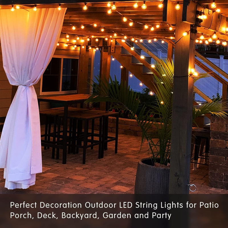 DAYBETTER 200FT Outdoor String Lights Waterproof, G40 Globe Led Patio Luces with Edison Vintage Bulbs, Connectable Outdoor Decor for Yard Porch Bistro