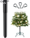 14.8" Christmas Tree Height Extender with 3 Fixing Screws, Fits 0.5-1.25 Inch Tree Poles, Make Christmas Tree Taller for 4.5 Ft to 7.5Ft Artificial Trees, Seasonal Indoor Decor (Green)