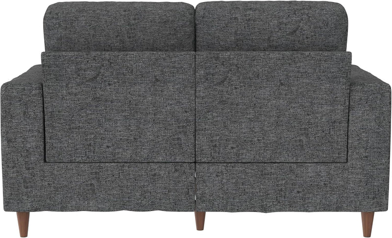 DHP Liah Loveseat Sofa with Pocket Spring Cushions, Dark Gray