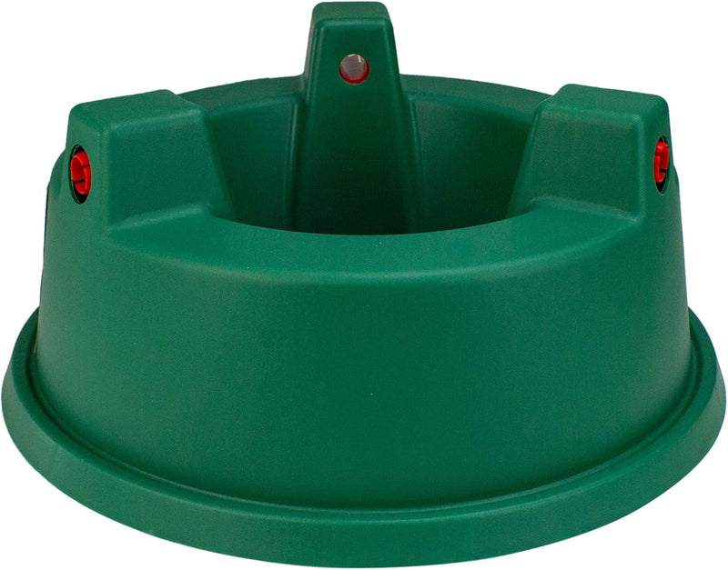 13" Wide Mouth Green and Red Watering Christmas Tree Stand - Trees up to 7Ft