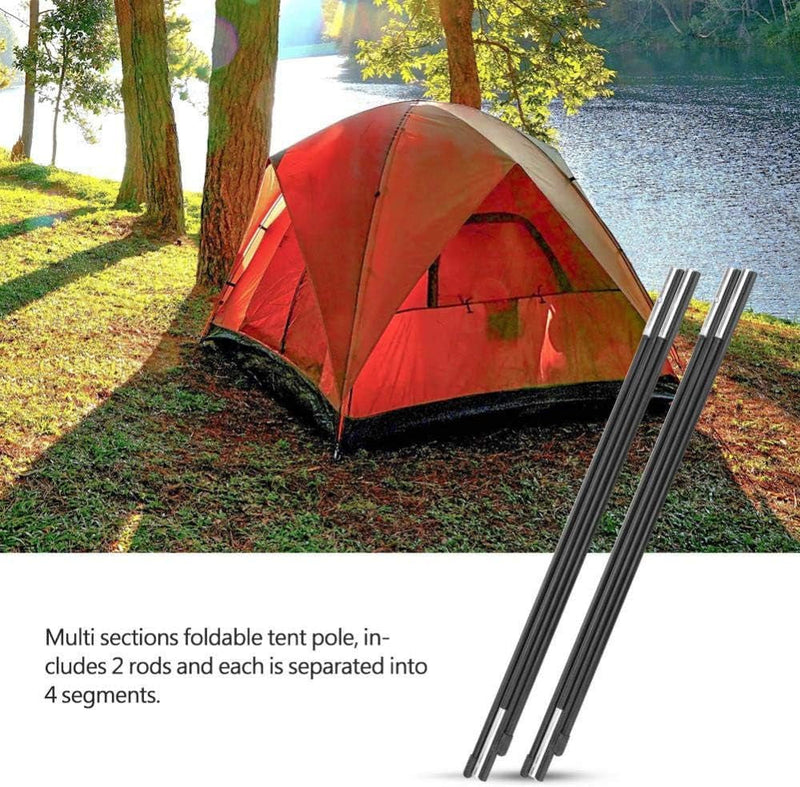 Ejoyous Tent Pole Replacement Kit, Fiberglass Tent Pole Flexible Rods Bars Outdoor Camping Tent Stakes Accessories for Double Tents Support Rods Awning Frames Kit