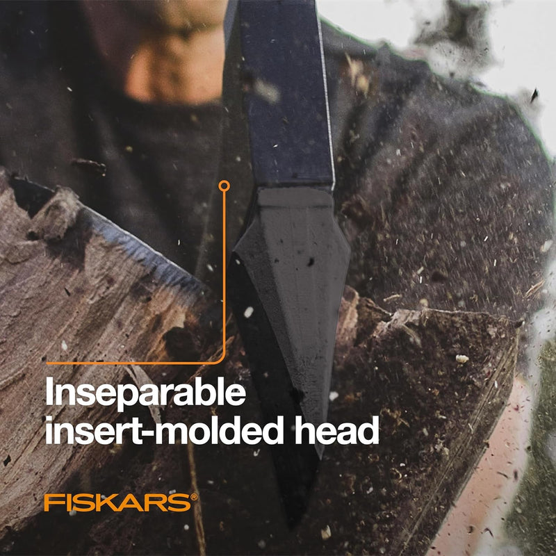 Fiskars X27 Super Splitting Axe - 36" Wood Splitting Axe for Medium to Large Size Logs with Shock-Absorbing Handle - Split Firewood - Forged Steel Blade - Bushcraft Gear and Camping Axe