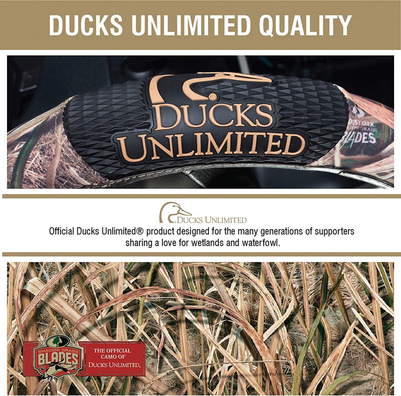 Ducks Unlimited Steering Wheel Covers, Universal Fit, Easy to Install for Car Truck Van SUV, Mossy Oak Shadow Grass Blades