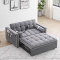 3 in 1 Convertible Sleeper Sofa Couch Bed, Velvet Tufted Loveseat Futon Sofa W Usb&Type C Port/Pull Out Bed, Adjustable Backrest,Multi-Pockets for Living Room Apartment Small Space
