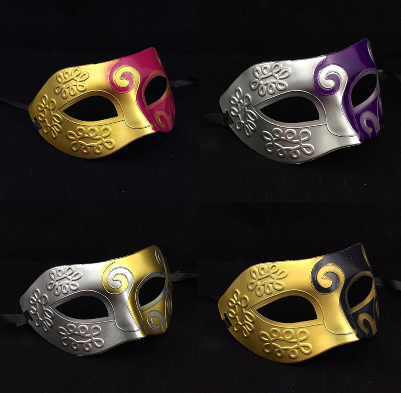 CISMARK Unisex Retro Masquerade Mask Mardi Gras Costume Party Acccessory(Pack of 16)