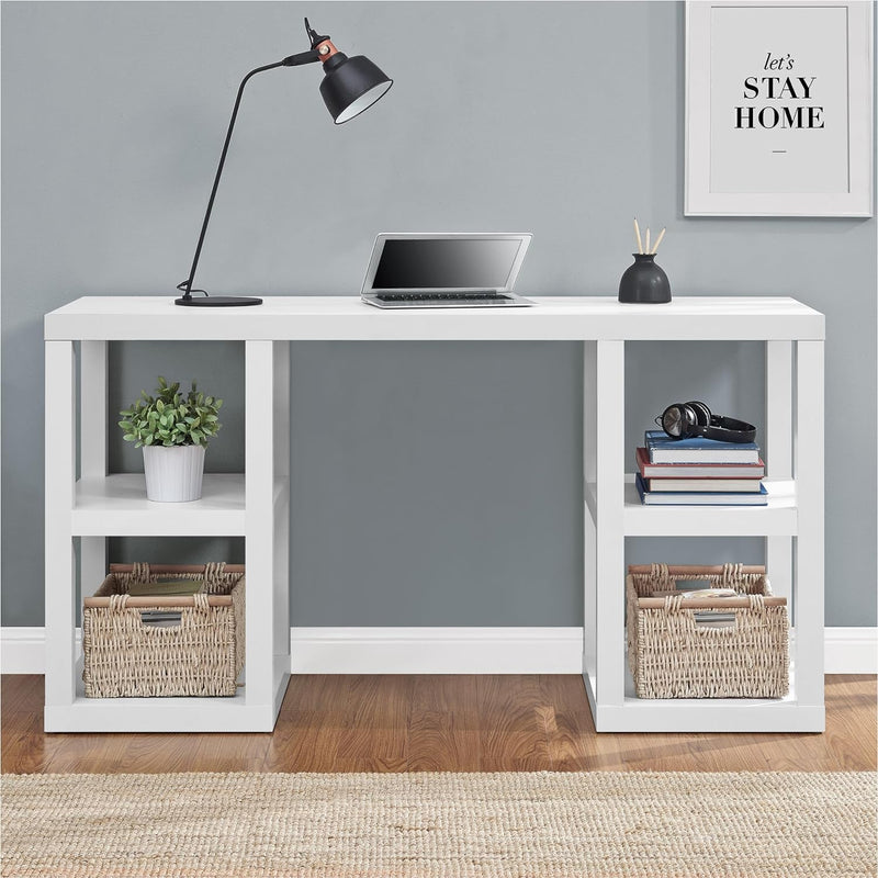 Ameriwood Home Parsons Deluxe Desk, White