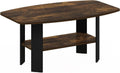 Table basse Furinno au design simple, pin ambré/noir