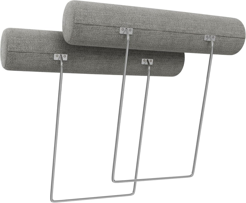 HONBAY 2 Pieces Headrest Module for Modular Sectional Sofa, High Back Modular Sectional Couch Headrest with Metal Frame, Grey