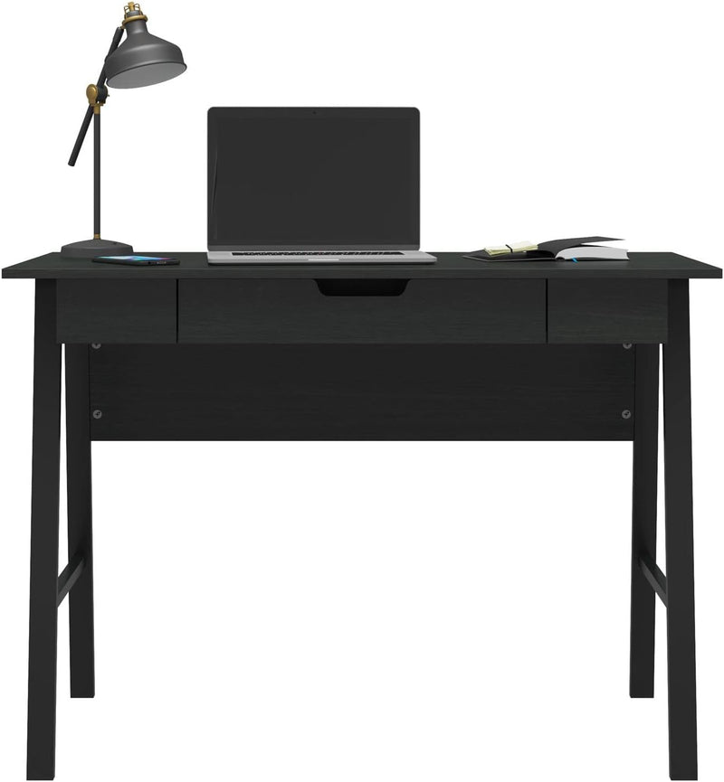 Ameriwood Home Oxford Computer Desk with Drawer, Black Oak