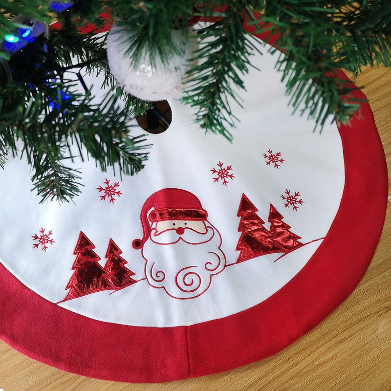 Athoinsu Christmas Tree Skirt with Adorable Snowman Xmas Holiday Decoration Party Supplies, 36''