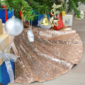 48 Inch Gold Xmas Tree Skirt Christmas Decorations Sequin Tree Skirt Cover New Year Party Indoor Holiday Tree Ornaments