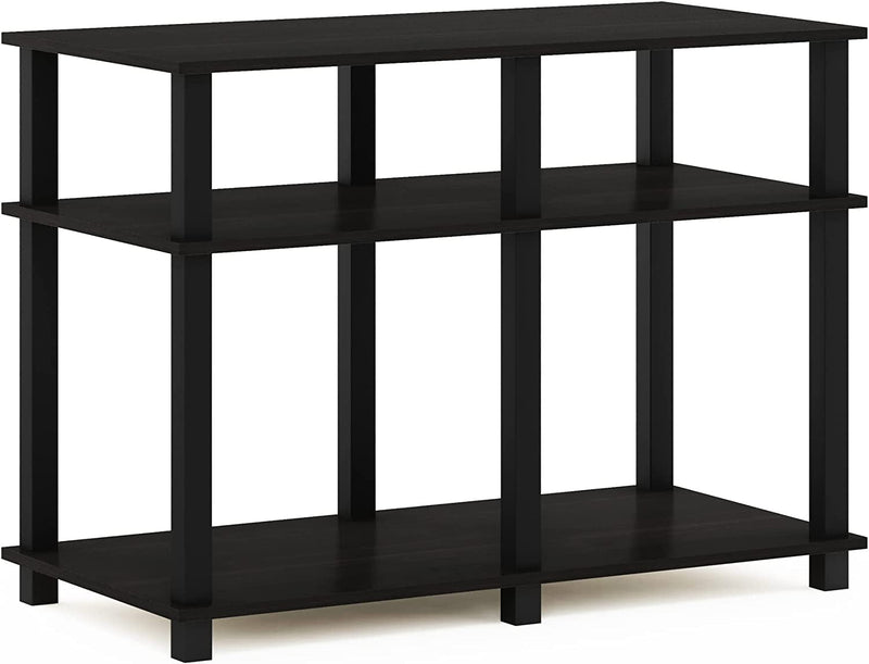 Furinno Turn-S-Tube No Tools 3-Tier Entertainment TV Stands, Espresso/Black