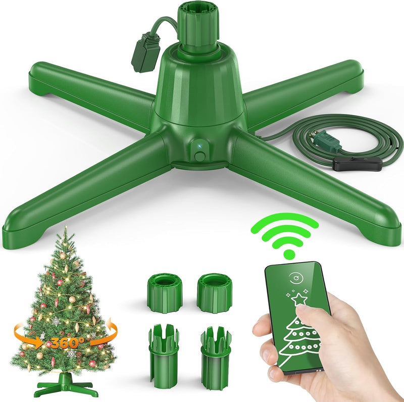 Dg-Direct Rotating Christmas Tree Stand, up to 9Ft, 120Lb Artificial Christmas Tree, 360° Spinning Christmas Tree Stand, Christmas Tree Revolving Base with Remote Control