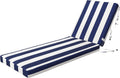 Coussin de chaise longue Codi, coussins de chaise d'extérieur pour piscine, tissu double imperméable, 70 x 22,5 x 3,5 pouces, bleu nuit