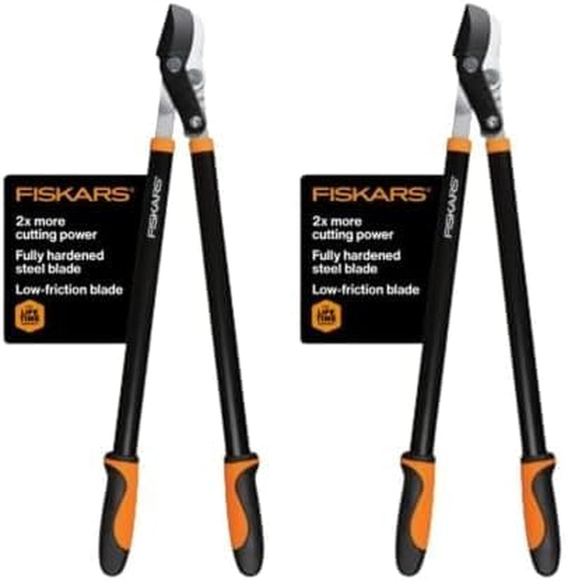 Fiskars 28" Power-Lever Garden Bypass Lopper and Tree Trimmer - Sharp Precision-Ground Steel Blade for Cutting up to 1.75" Diameter