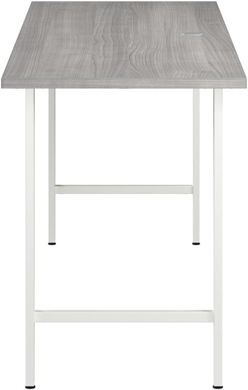 Bush Business Furniture Hustle 72W X 24D Computer Desk with Metal Legs in Platinum Gray, Modular Office Table for Home and Professional Workspace