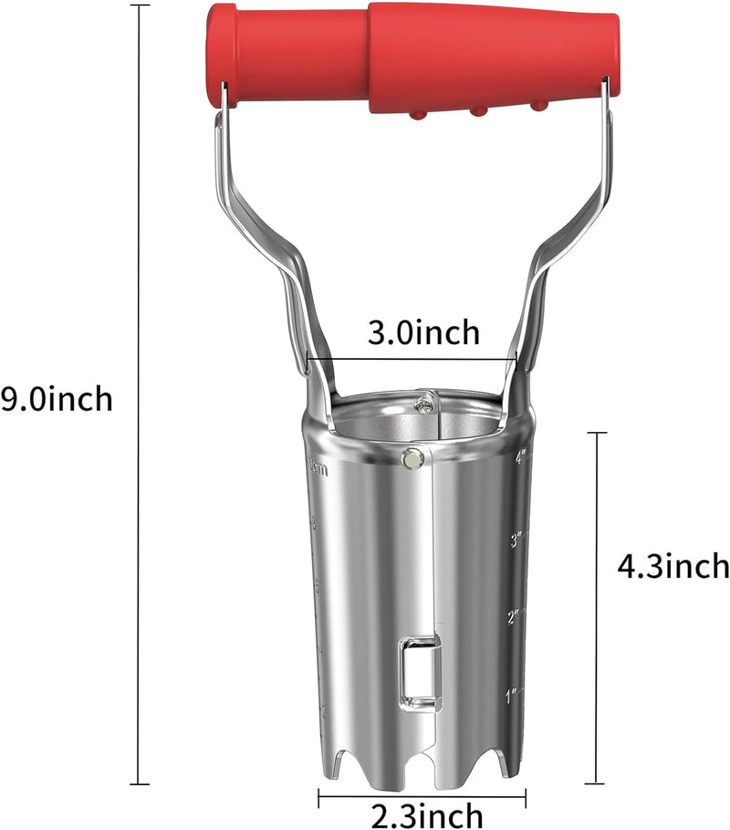 FLORA GUARD Bulb Planter with Depth Mark- Ideal Bulb Transplanter for Planting/Digging - Automatic Soil Release Seed Planting Tool for Planting Tulip, Daffodils, Dahlias and More