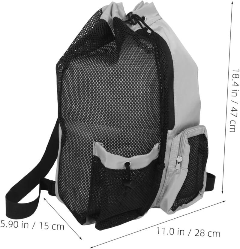 Drawstring Backpack with Wet and Dry Separation for Outdoor Activities Travel and Sports Swimming Bag with Mesh Pocket and Wet Compartment for Hiking Fitness and Beach