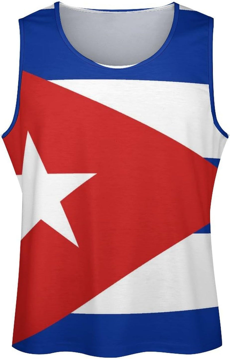 Cuba Flagtank Top Sleeveless T Shirt Bodybuilding Fitness Muscle Tee for Men