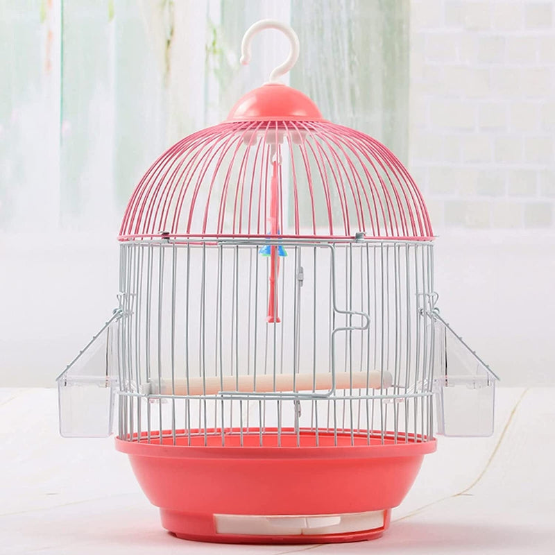DAPERCI Bird Cage Bird Cage Small Birdcage round Tiger Skin Pearl Parrot Iron Metal Bird Cage Garden Accessories Outdoor Decoration House Outdoor Hanging Pet Supplies Birdcages (Color : C) Animals & Pet Supplies > Pet Supplies > Bird Supplies > Bird Cages & Stands DAPERCI   