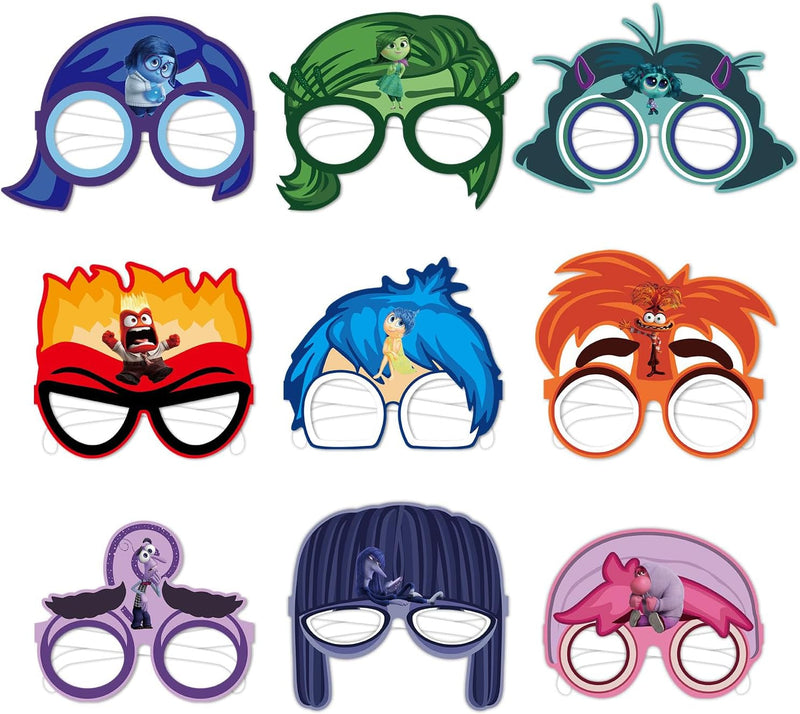 18PCS inside Party Favors Mask Glasses Eyeglass, Dress up Masks Photo Booth Prop Character Cosplay Birthday Gift Supplies for Kids