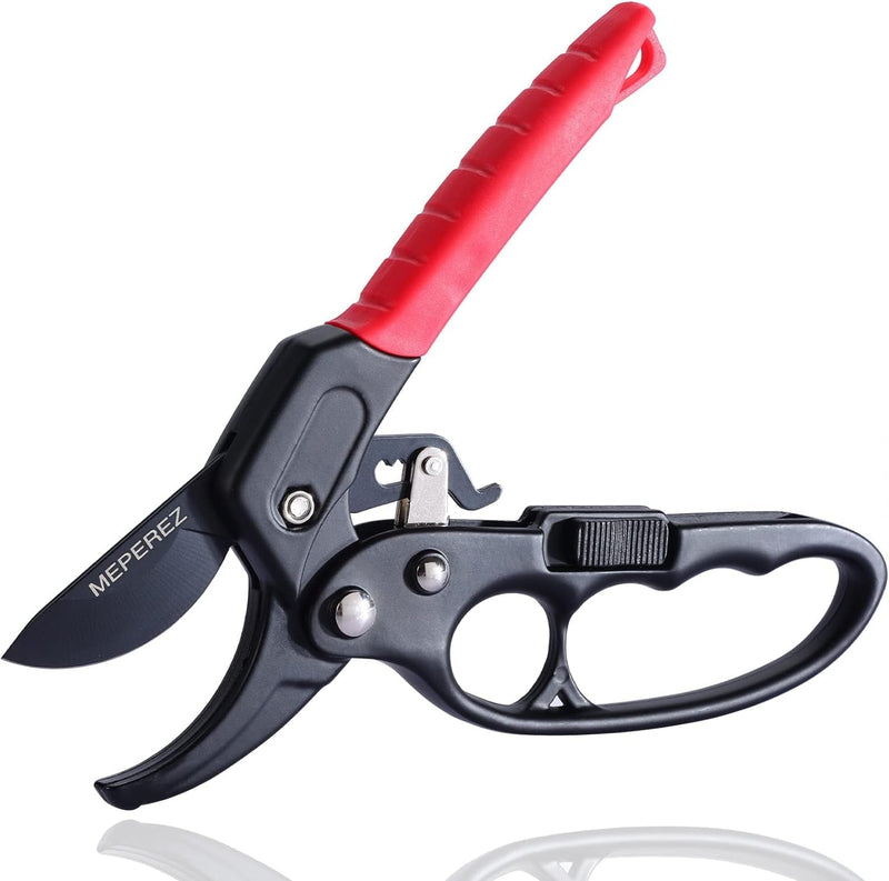 Garden Clippers, Premium Germany Pruners, Work 3 Times Easier, Professional Pruning Shears, Cutting Rose, Flower, Hedge, Stem, Sharp Scissors Gardening Tools, Arthritis Weak Hand Snips